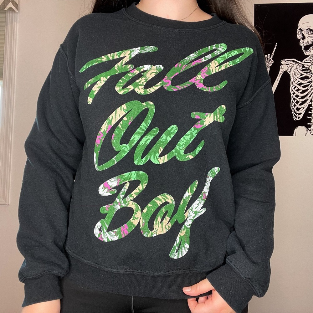 Black Fall Out Boy Crewneck Sweatshirt